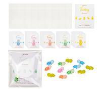 Chovbe 50Pcs You're Turtley Awesome Inspirational Turtle Gift Set - Glow in the Dark Mini Turtles, Greeting Cards, OPP Bags - Good Luck Appreciation Gifts for Teachers, Students, Employees