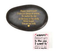 Chovbe Anniversary Card for Couple - with Happy Anniversary Rock, I Love You Gifts, The One I Want to Annoy for the Rest of My Life, Greeting Cards for Wife, Husband, Couple