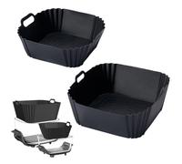 Chovbe Silicone Air Fryer Liner for Ninja Crispi FN101UKST, 2Pcs Air Fryer Liners Silicone Accessories, Reusable Non-Stick Silicone Airfryer Liner Basket for 1.4L & 3.8L