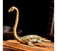 CHOVY 1PC Solid Brass Loch Ness Monster Figurine - Enigmatic Home Decor, Perfect Collectible Art Piece for Desk and Scene Decoration, Unique Craft for Mystical Vibes