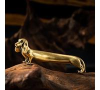 CHOVY Vintage Solid Brass Miniature - Delicate Dachshund Desk Ornament for Pet Enthusiasts - Exquisite Collectible and Home Décor Accent（Dachshund）