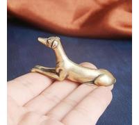 CHOVY Vintage Solid Brass Miniature - Delicate Greyhound Desk Ornament for Pet Enthusiasts - Exquisite Collectible and Home Décor Accent(Greyhound)