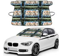 Chow-Chow Cute Dogs Five Puppies, Car Windshield Cover, Protective Windscreen Cover - Snow Ice Sun UV Dust Water Resistant - Fit for Most Cars