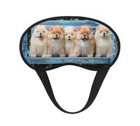 Chow-Chow Cute Dogs Five Puppies, Full Eye Covers Light Blocking Eye Masks Blackout Sleep Eye Muffs