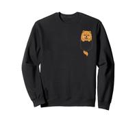 Chow Chow Cute Puppy Pocket Cartoon Dog Art Sweatshirt