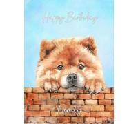 Chow Chow Dog Birthday Card for Family
