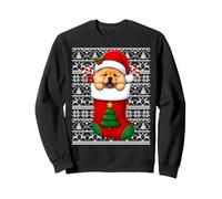 Chow Chow Dog in Christmas Socks Cute Holiday Ugly Xmas Sweatshirt