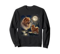 Chow Chow Dog Lover Howling to The Moon Vintage 90s Sweatshirt