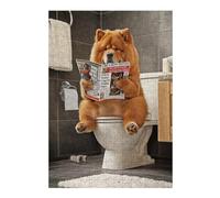 Chow Chow on The Toilet Colourful Jigsaw Puzzle for Adults, 300 PCS