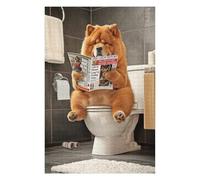 Chow Chow on The Toilet Detailed Jigsaw Puzzle for Adults, 1000 PCS