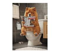 Chow Chow on The Toilet Wooden Picture Puzzle for Adults, 500 PCS