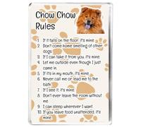Chow Chow Rules - Funny Pet Owner Quote - Dog Mum/Dad - Fridge Magnet - Novelty Gift