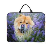 Chow-Chow Sweet Fluffy Brown Dogs Purple Wild, 14 Inch Laptop Sleeve, Notebook Bag Laptop Case Sleeve Briefcase with Handle