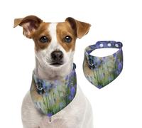 Chow-Chow Sweet Fluffy Brown Dogs Purple Wild,Dog Bandanas Cotton Pet Scarf Adjustable Bibs for Pet,S