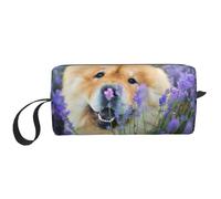 Chow-Chow Sweet Fluffy Brown Dogs Purple Wild, Makeup Bag Cosmetic Bag Portable Travel Toiletry Bag Makeup Pouch Organizer