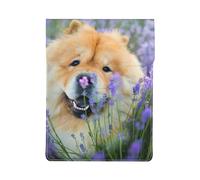Chow-Chow Sweet Fluffy Brown Dogs Purple Wild, PU Leather Laptop Sleeve, Notebook Bag Laptop Case Sleeve Tablet Briefcase