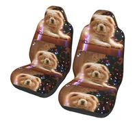Chow Chow White Fluffy Dogs Pets Dogs Christmas,Car Seat Cover Front Seat Covers/Protectors For Car 2pcs