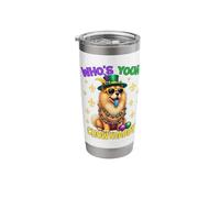 Chow Chow Who is Your Chowy Dad Mardi Gras Stainless Steel Insulated Tumbler