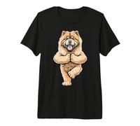 Chow Chow Yoga Dog Puppy Funny Dogs Tree Pose Asana Premium T-Shirt