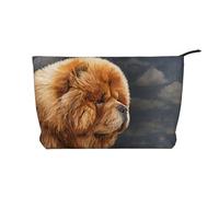 Chow Dog Vintage, Cosmetic Bag Corduroy Makeup Bag Portable Travel Toiletry Bag