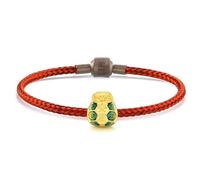 CHOW SANG SANG Cultural Blessing 999 24K Solid Gold Auspicious Omamori Amulet Mini Charm Bracelet for Women and Girls 93826C, 6.6 Inches, (17 CM), Metal, not known