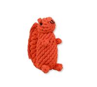 Chowabunga Oliver The Squirrel Dog Toy Handmade Eco Cotton Rope Squirrel Toy for Dogs - Natural, Non-Toxic Dyes, Dog Chew Toys for Small & Medium Breed Dogs, Cats (Small)