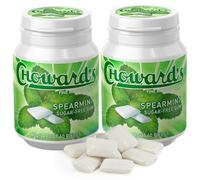 Choward's Spearmint Sugar-Free Gum | Unique Aromatic Flavors for Everyday Freshness | Long-Lasting Flavor | Soft Chew | Portable Bottle for On the Go Freshness | Pack of 2 (40 Pieces each bottle)
