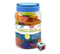 Chowder 140 Pcs Translucent Pattern Educational Light Table Manipulatives And Accessories And Geometric Shapes Colorblind (Clear, 17x11x11cm)