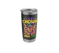 Chowy Mardi Gras Chow Chow Time Mardi Gras Stainless Steel Insulated Tumbler