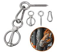 CHOWZZ Horse Tie Ring Blocker, Horse Tack and Supplies, Horse Rigging Equipment, Horse Safety Accessories with Eye Bolt, Cross Tie Rings for Horses to Prevent Pulling-1 Pcs