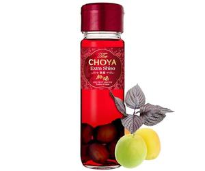 CHOYA Extra Shiso Umeshu Japanese Plum Liqueur - 700ml Single Bottle, 17% ABV - Premium Umeshu Infused with Red Shisho Leaves - Ruby Red Japanese Fruit Liqueur for Cocktails or Neat