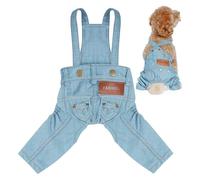 choyaxo Dog Clothes Denim Overalls Pet Strap Pants for Small Puppy Cat Pets Jean Jacket Sling Jumpsuit Dog Apparel & Accessories (Light Blue, Small)