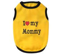 choyaxo I Love My Mom Dog Shirt Sleeveless Dog Vest Doggie Kitten Costume