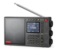 Choyong LC90 Wi-Fi/4G Internet Radio, Portable FM/SW Radio with Rechargeable 5000mAh Battery, 40,000 Radio Stations, BT Speaker, Alarm Clock, 15W Stereo Speaker, Support TF Card