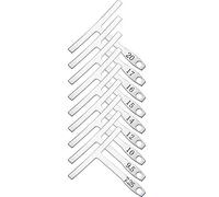CHOYUE 9pcs Stainless Steel Understring Radius Gauge For Guitar Bass Setup Luthier Tool