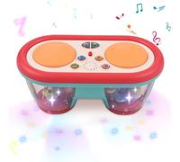 CHOYUE Electric Music Drum Color Change Night Light Drum Projector Birthday Gifts Musical Instruments with Rotating Lights and Sounds Multifunctional Clapping Drum Percussion Instrument