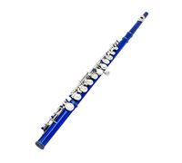 CHOYUE Western Concert Flute Cupronickel Nicke Plated 16 Holes C Key Woodwind Instrument with Cleaning Cloth Stick Gloves Mini Screwdriver Padded Case