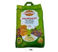 CHOZHA Sona Masoori Rice 10kg Premium Quality Raw, Lightweight Medium Grain White, South Indian Cooking for Daily Meals, Idli Dosa Meals, Steamed, Biryani, Indian Kitchen Staple