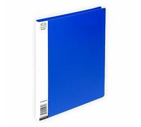 CHPL 1 x A4 Display Folders with 20 Pockets - Portfolio Book with Copy-Safe Sleeves - Perfect for School, Presentations, Filing, Insurance, Financial Documents & Interviews - (1, Blue)