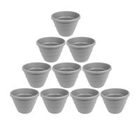 CHPL- 40 Cm Round Beehive Plastic Planter | 22L Gardens Plant pot | Indoor and Outdoor use | GREY | Plastic Round Upcycled Planter | SET OF 10 |
