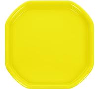 CHPL Fun Play Sand Pit Tray Plastic Small Mixing Tray 70cm x 70cm Assorted Tuff Tray Messy Activities For Cement Mortar and Sand Plastering - (Set Of 1, Yellow)