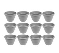 CHPL- GREY Colour Planters | Round Beehive Plastic Planter | Square Garden Plant Pot | Lightweight Modern Style Planters | Indoor and Outdoor use | 40 cm. (12 PCS)