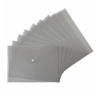 CHPL | Pack of 20 | A4 Size Document Wallet Folder | Durable & Waterproof Popper Document Wallets | for Office, School, and Home, Secure & Clear Storage for Papers, Files, and Documents. (Clear)