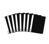 CHPL (Pack of 8) A4 Black Display Books - 20 Pockets (40 Views) - Flexible Cover Presentation Folder with Plastic Sleeves - Ideal for Reports, Projects, School & Office Filing