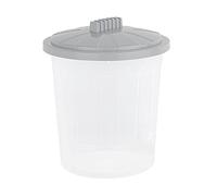 CHPL Plastic Waste Bin with Lid - 8L / 21L / 25L / 50L Bins - Easy-to-Clean Dustbin - Multi-Use Bin for Home & Commercial Use. (21L Fun Bin (White))