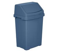 CHPL Plastic Waste Bin with Lid - 8L / 21L / 25L / 50L Bins - Easy-to-Clean Dustbin - Multi-Use Bin for Home & Commercial Use. (50L Swing Bin (Navy))