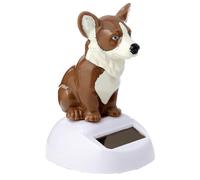 CHPL Solar Dancing Corgi Figurine - Cute Waving Dog, Mini Collectible for Office, Car, or Home Décor, Perfect Birthday