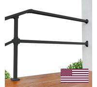 CHR Fence & Rail 122x91.5cm Hand Rails for Outdoor Steps Extension, 122cm Rectangular Handrail Extension to Wall, Handrails for Step Landings Ideal for Porch, Deck, Stair Railing Indoor & Outdoor