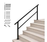 CHR Fence & Rail 170x91.5cm Hand Rails for Outdoor Steps, 6 Step Railing & Indoor Stair Railing Kit, Railings for Outdoor Steps and Hand Rails for Porch Railing & Deck Hand Rail, 5-6 Step Handrail