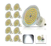 Chrasy 10 Pack GU10 LED Bulb 4W 2835 60SMD Spotlight Super Bright 6000K 120 Beam Angle, Energy Saving Lamp with Equivalent to 50W Halogen Bulbs (AC210-240V, Cool White)